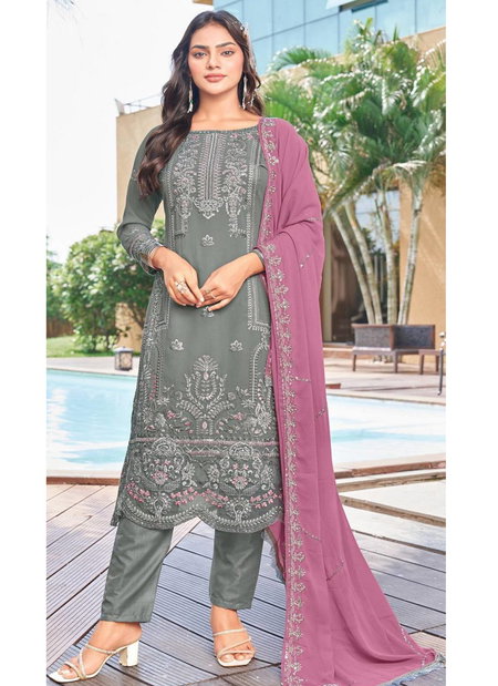 Amyra Vol 1 by Sajida Georgette Embroidery Pakistani Suits Wholesalers In Surat